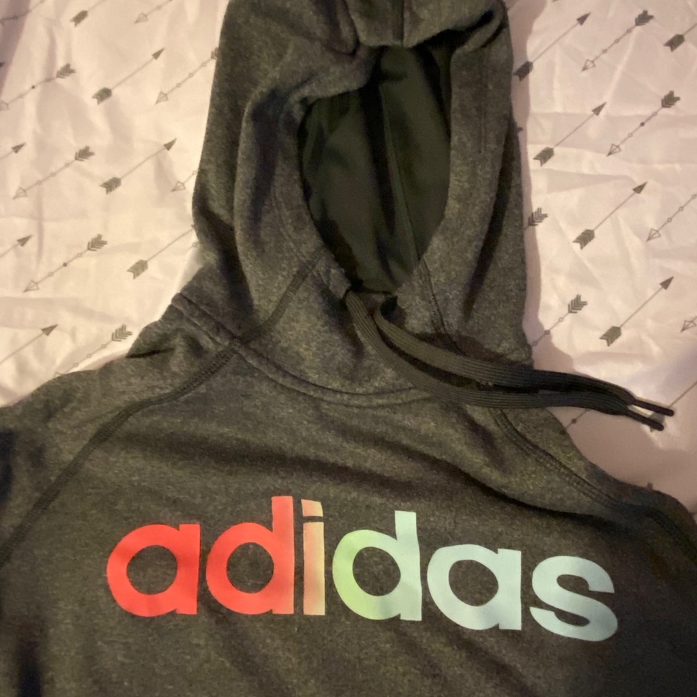 Adidas grey hoodie/sweater